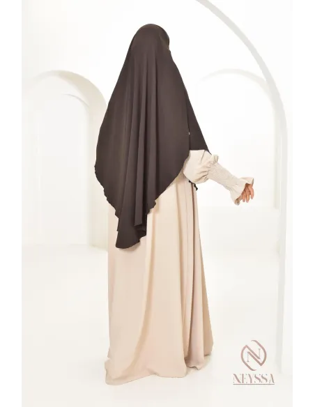 Khimar en jazz mi long, pas cher, idéale pour l'été, femme musulmane