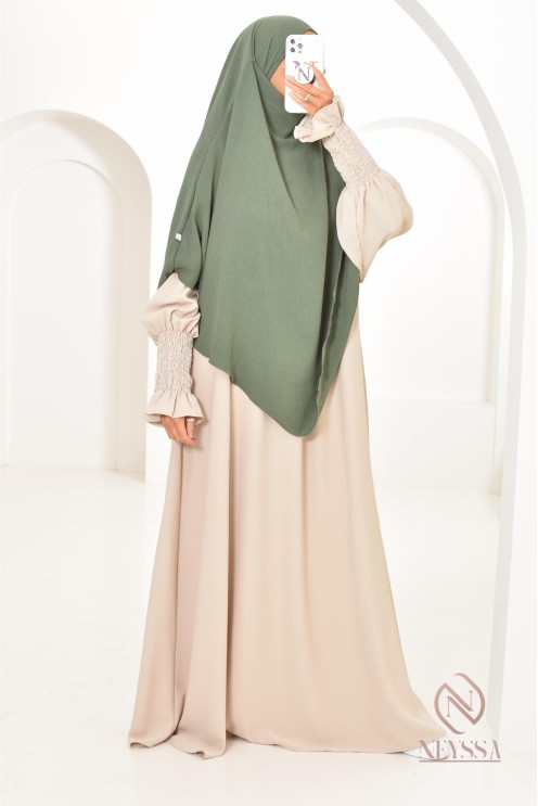 Khimar en jazz mi long, pas cher, idéale pour l'été, femme musulmane