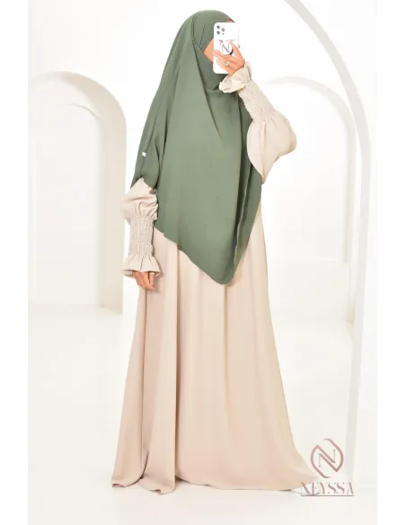 Khimar en jazz mi long, pas cher, idéale pour l'été, femme musulmane