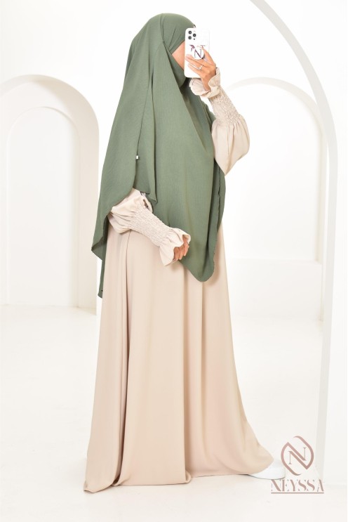 Khimar en jazz mi long, pas cher, idéale pour l'été, femme musulmane