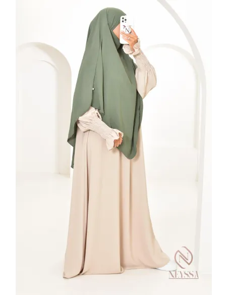 Khimar en jazz mi long, pas cher, idéale pour l'été, femme musulmane