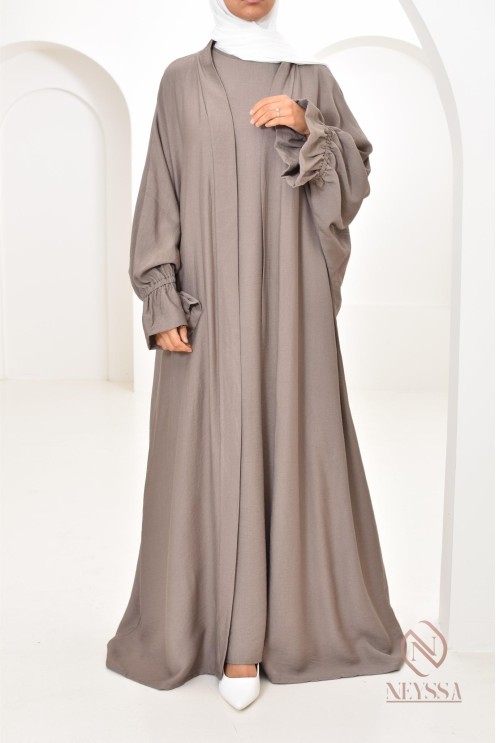 Ensemble 2 pièces effet lin, idéale hijabi girl, légère pour l'été