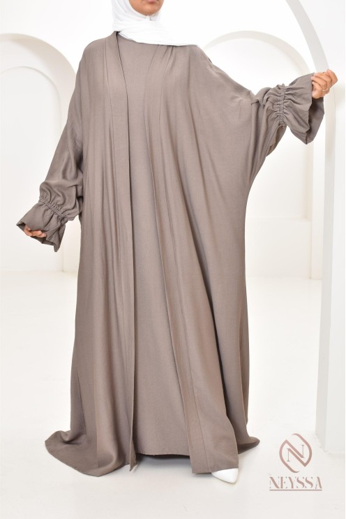 Ensemble 2 pièces effet lin, idéale hijabi girl, légère pour l'été