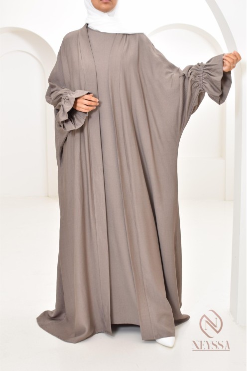 Ensemble 2 pièces effet lin, idéale hijabi girl, légère pour l'été