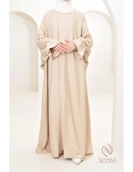 Ensemble 2 pièces effet lin, idéale hijabi girl, légère pour l'été