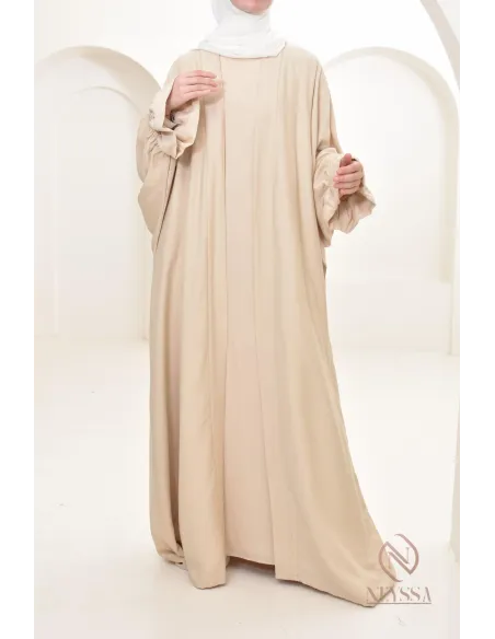 Ensemble 2 pièces effet lin, idéale hijabi girl, légère pour l'été