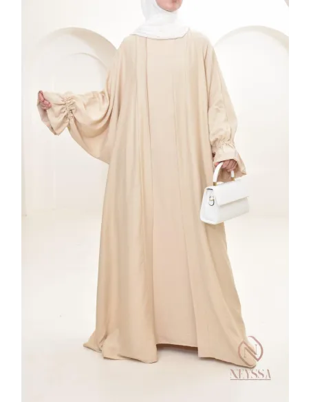 Ensemble 2 pièces effet lin, idéale hijabi girl, légère pour l'été