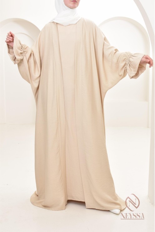 Ensemble 2 pièces effet lin, idéale hijabi girl, légère pour l'été