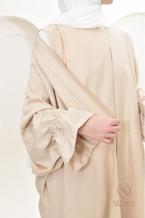 Ensemble 2 pièces effet lin, idéale hijabi girl, légère pour l'été