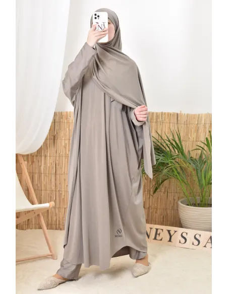 Burkini Jilbab de bain coupe papillon, Khimar abaya pantalon, hijabi