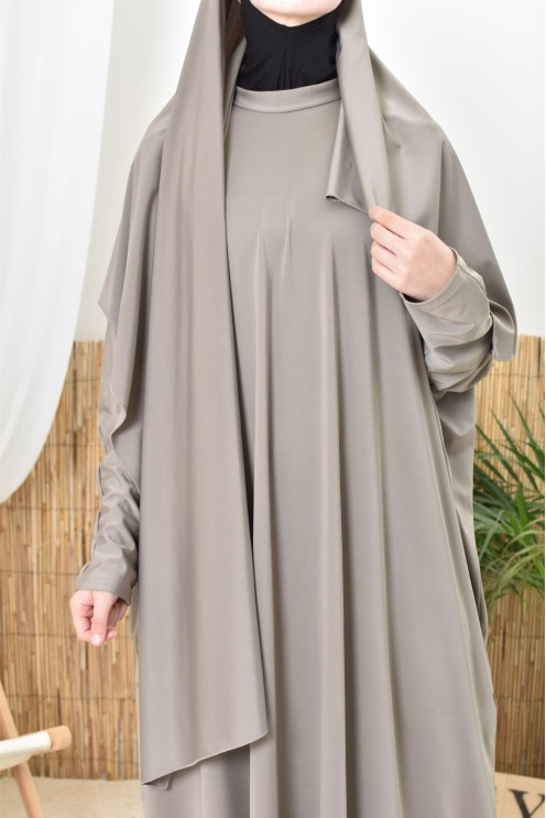 Burkini Jilbab de bain coupe papillon, Khimar abaya pantalon, hijabi