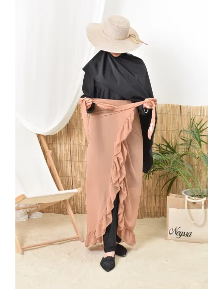 Jupe Paréo à nouer en mousseline, accessoire pour burkini femme voilée