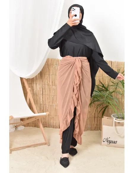 Jupe Paréo à nouer en mousseline, accessoire pour burkini femme voilée