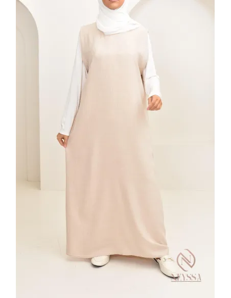 Longue sous robe opacifiante sans manches à mettre avec abaya ou kimono