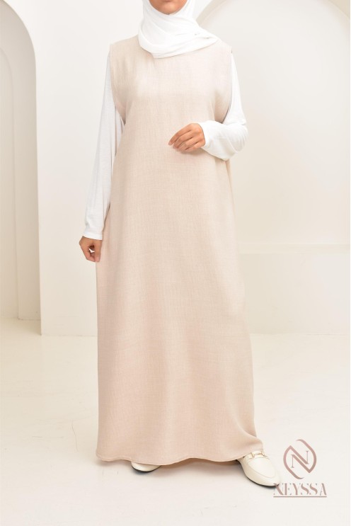 Longue sous robe opacifiante sans manches à mettre avec abaya ou kimono