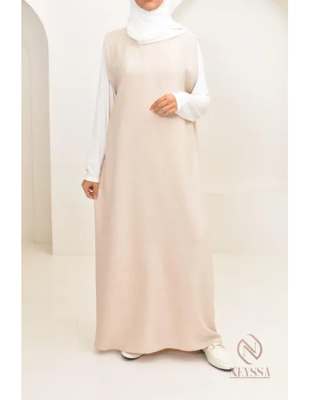 Longue sous robe opacifiante sans manches à mettre avec abaya ou kimono