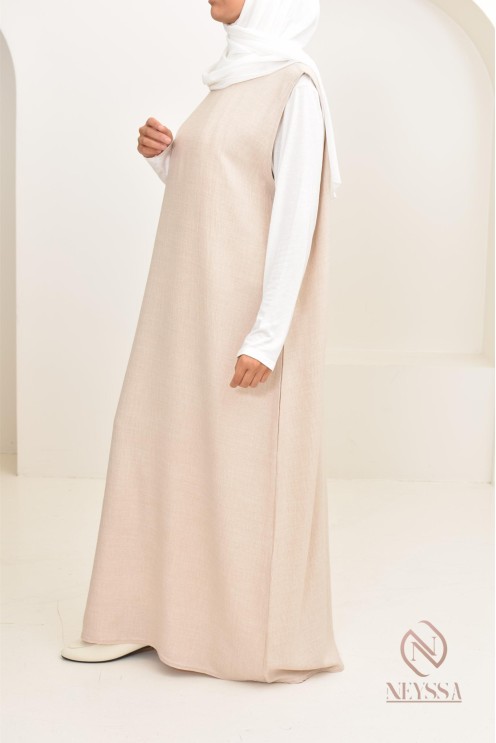 Longue sous robe opacifiante sans manches à mettre avec abaya ou kimono