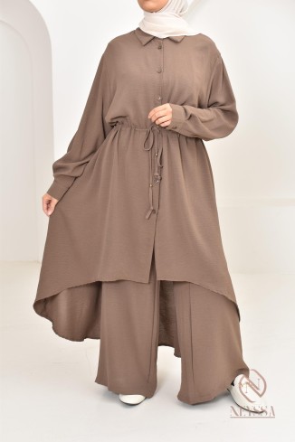 Long shirt tunic set with pants, in jazz, loose fit 2