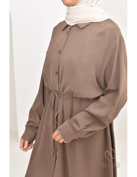 Long shirt tunic set with pants, in jazz, loose fit