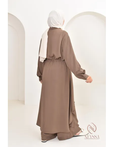 Long shirt tunic set with pants, in jazz, loose fit