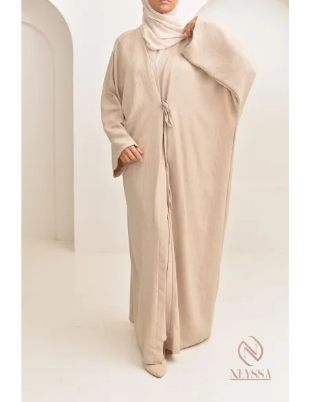 ensemble 2 pièces kimono long avec pantalon élastique outfit hijabi