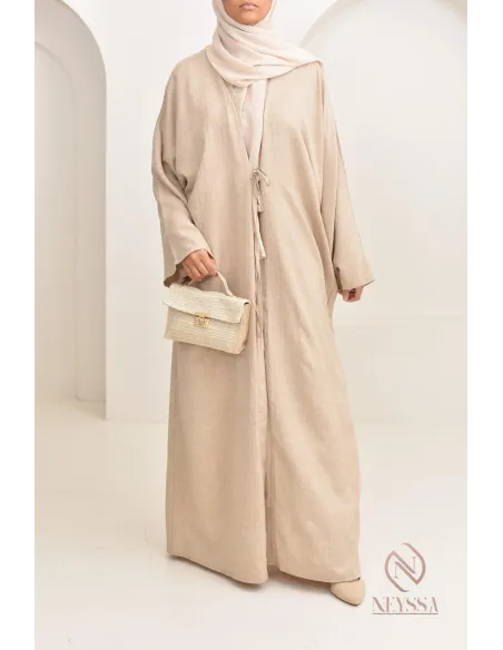 ensemble 2 pièces kimono long avec pantalon élastique outfit hijabi