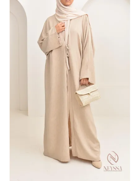 ensemble 2 pièces kimono long avec pantalon élastique outfit hijabi