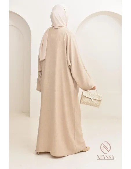 ensemble 2 pièces kimono long avec pantalon élastique outfit hijabi