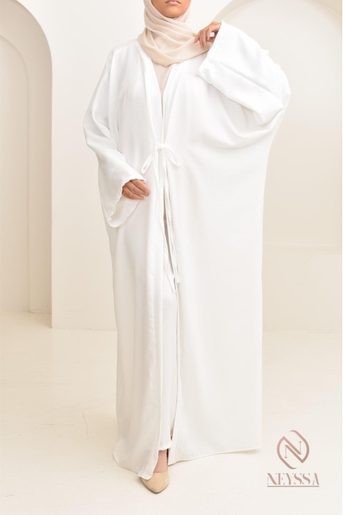 ensemble 2 pièces kimono long avec pantalon élastique outfit hijabi