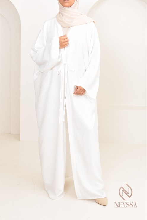 ensemble 2 pièces kimono long avec pantalon élastique outfit hijabi