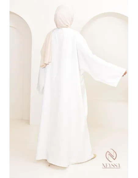 ensemble 2 pièces kimono long avec pantalon élastique outfit hijabi