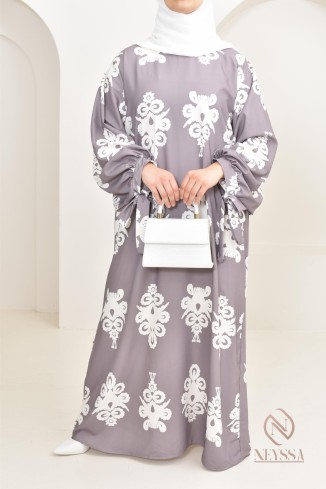 Longue robe légère pour femme voilée, convient aux grandes tailles