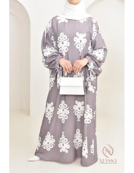 Longue robe légère pour femme voilée, convient aux grandes tailles