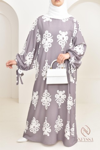 Longue robe légère pour femme voilée, convient aux grandes tailles 2