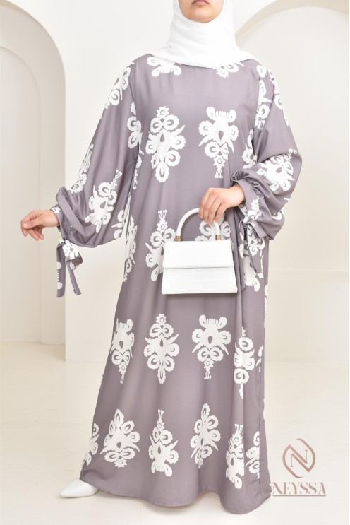 Longue robe légère pour femme voilée, convient aux grandes tailles