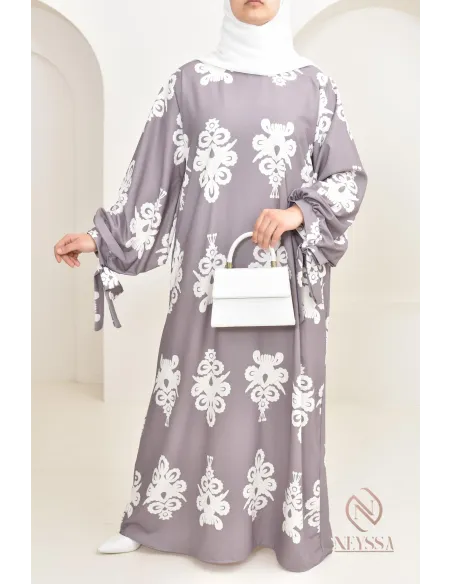 Longue robe légère pour femme voilée, convient aux grandes tailles