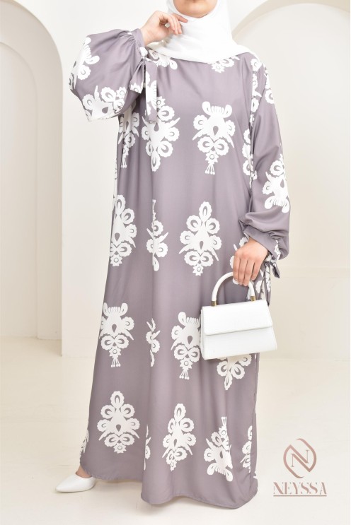 Longue robe légère pour femme voilée, convient aux grandes tailles