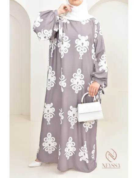 Longue robe légère pour femme voilée, convient aux grandes tailles