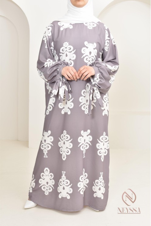 Longue robe légère pour femme voilée, convient aux grandes tailles