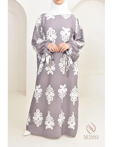 Longue robe légère pour femme voilée, convient aux grandes tailles