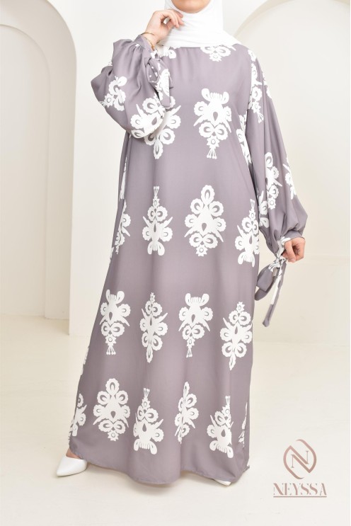 Longue robe légère pour femme voilée, convient aux grandes tailles