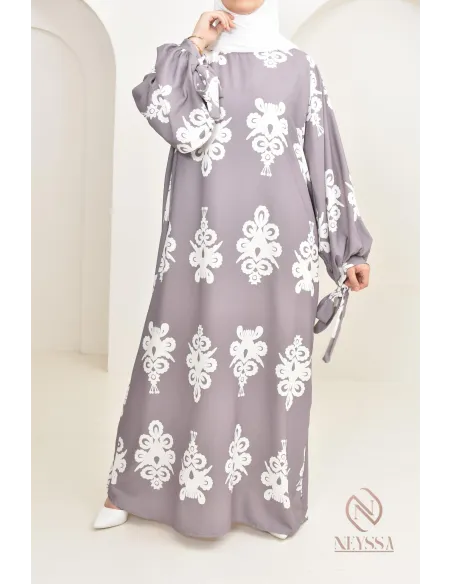 Longue robe légère pour femme voilée, convient aux grandes tailles