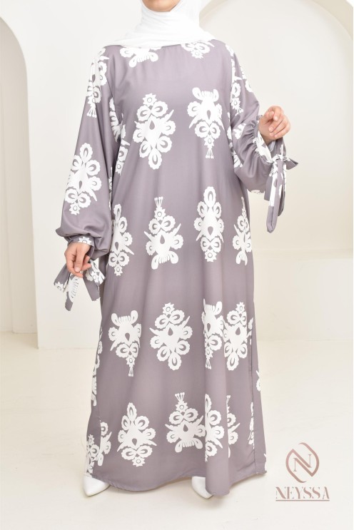 Longue robe légère pour femme voilée, convient aux grandes tailles