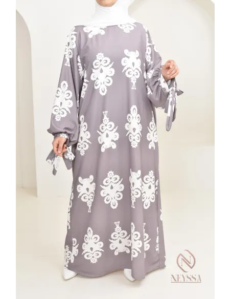 Longue robe légère pour femme voilée, convient aux grandes tailles