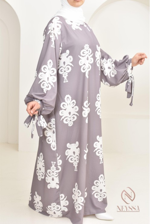 Longue robe légère pour femme voilée, convient aux grandes tailles