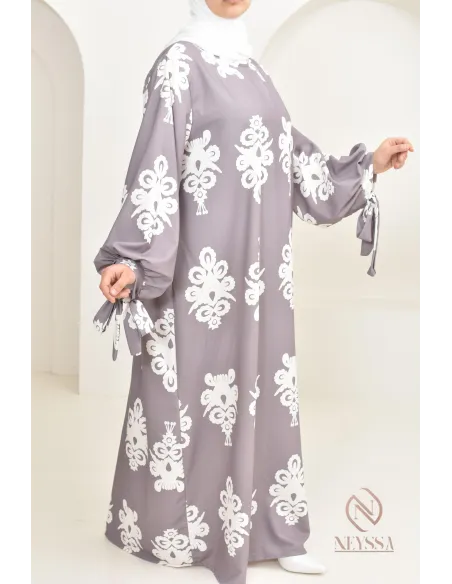 Longue robe légère pour femme voilée, convient aux grandes tailles