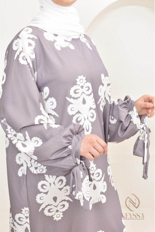 Longue robe légère pour femme voilée, convient aux grandes tailles