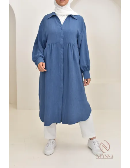 Jazz-effect long shirt, ideal for the approaching summer season
