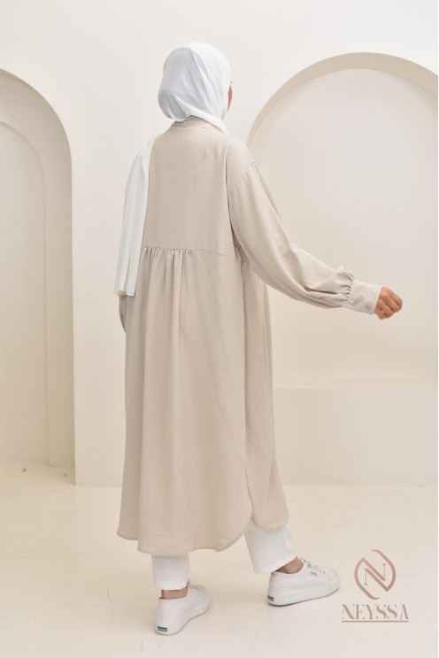 Jazz-effect long shirt, ideal for the approaching summer season