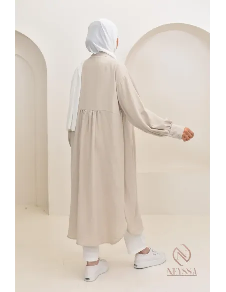 Jazz-effect long shirt, ideal for the approaching summer season